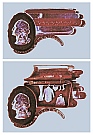 One-off Washington Pun Pin, Sterling Silver, Nickel, Copper, Brass and Padauk Wood designed and hand-fabricated by Dwight H. Bennett.